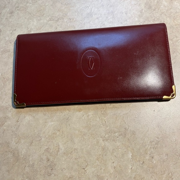 Cartier Authentic Vintage Bifold Wallet - authentication card & playing card - Picture 5 of 11